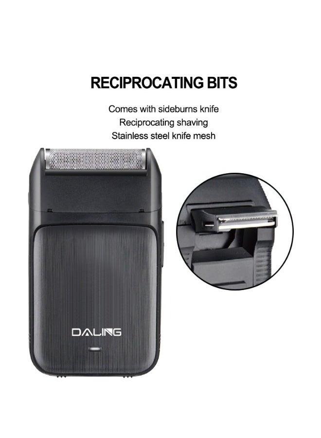 دالينغ ماكينة حلاقة دالينج DL-9280 الاحترافية للرجال مع أداة تشذيب السوالف، قابلة لإعادة الشحن عبر منفذ USB، عالية الطاقة، بشفرة شبكية فائقة الرقة - Image 3